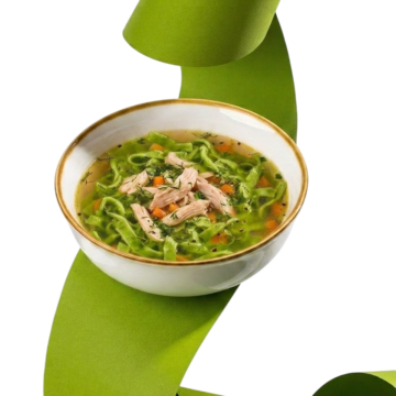 Куриный суп с домашней лапшой из зелени, 350 г
